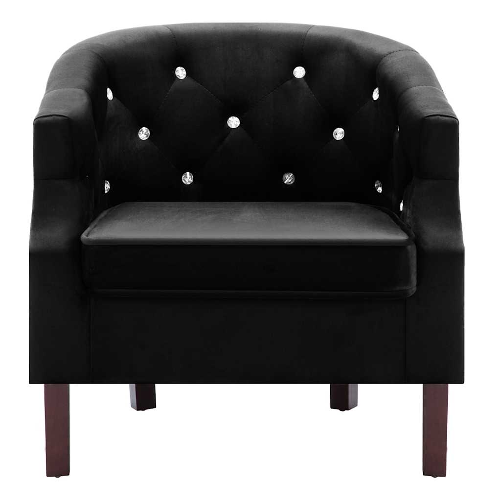 vidaXL Sessel Schwarz Samt