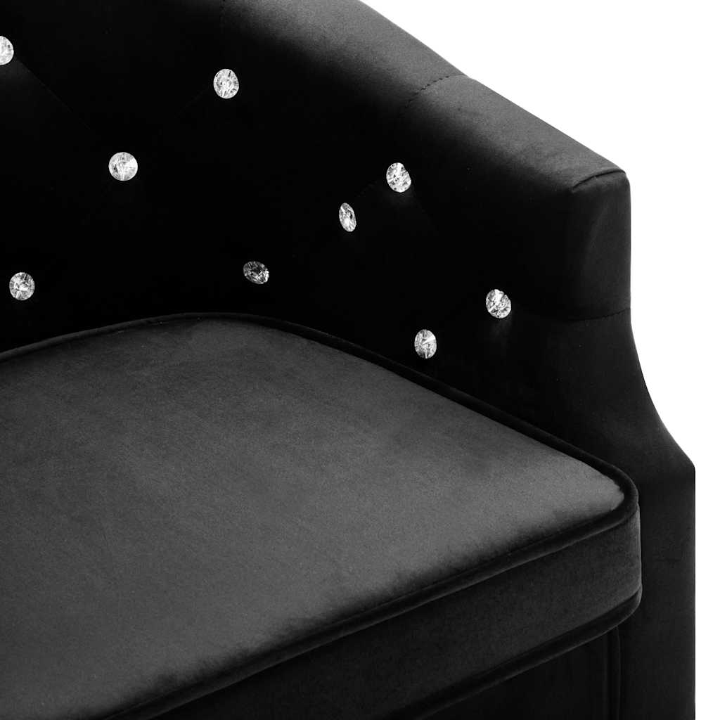 vidaXL Sessel Schwarz Samt