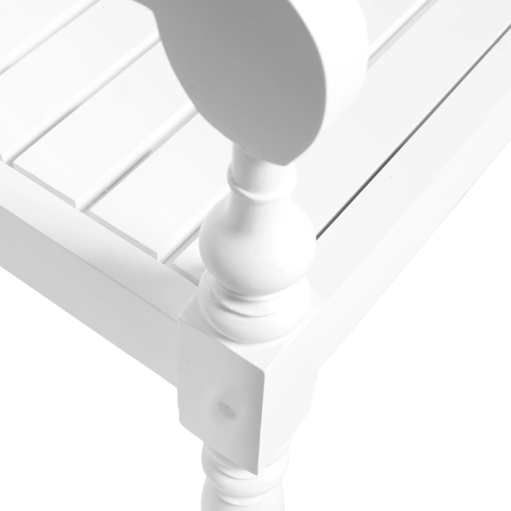 vidaXL Batavia-Sitzbank 98 cm Mahagoni Massivholz Weiß
