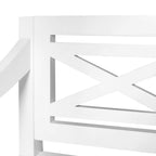 vidaXL Batavia-Sitzbank 98 cm Mahagoni Massivholz Weiß