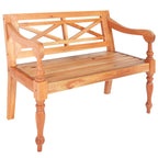 vidaXL Batavia-Sitzbank 98 cm Mahagoni Massivholz Weiß