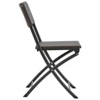 vidaXL Klappbare Gartenstühle 2 Stk. HDPE und Stahl Braun