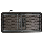 vidaXL Gartentisch Klappbar Braun 120x60x74 cm HDPE Rattan-Optik