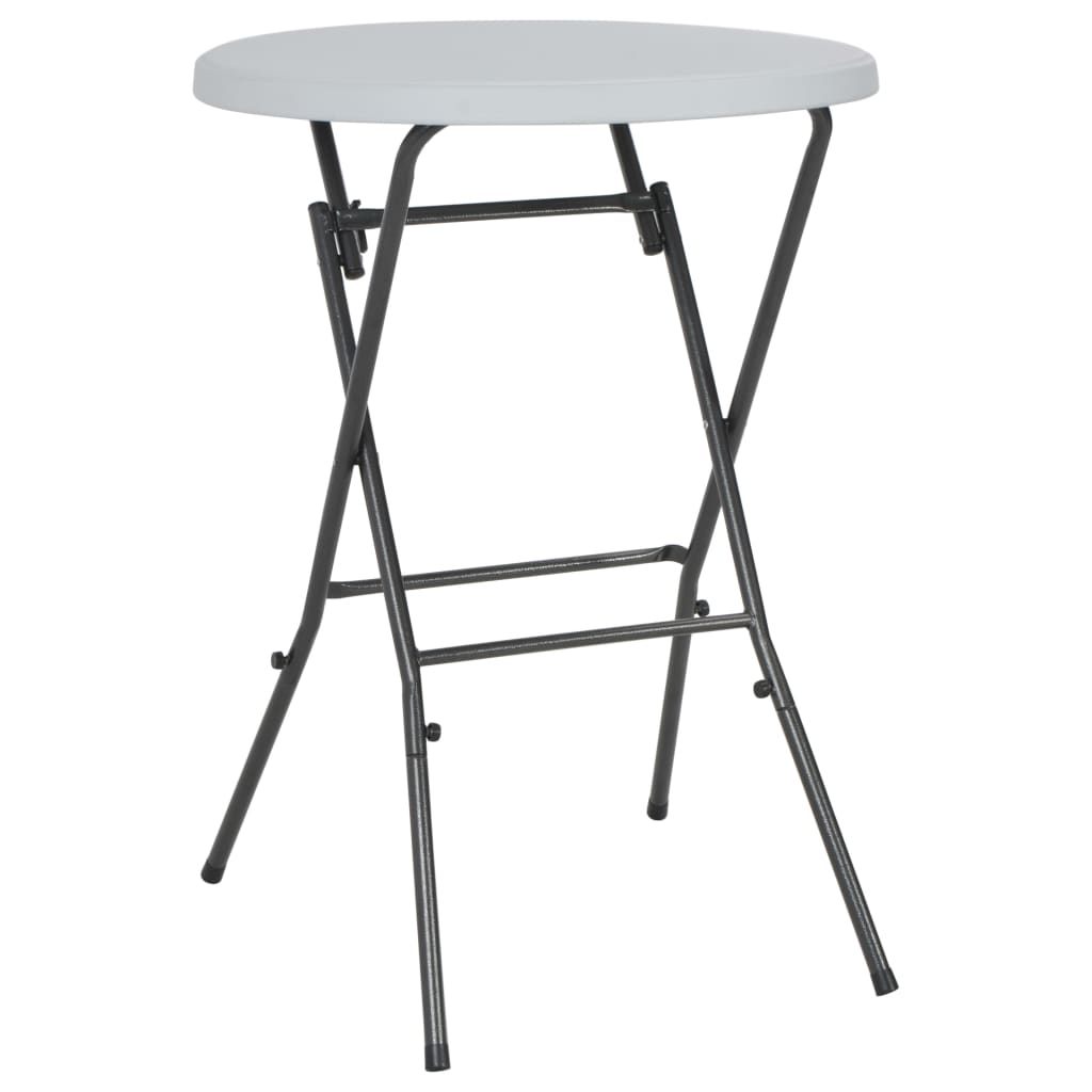 vidaXL Bartisch Klappbar Weiß 80x110 cm HDPE