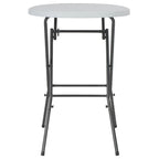 vidaXL Bartisch Klappbar Weiß 80x110 cm HDPE