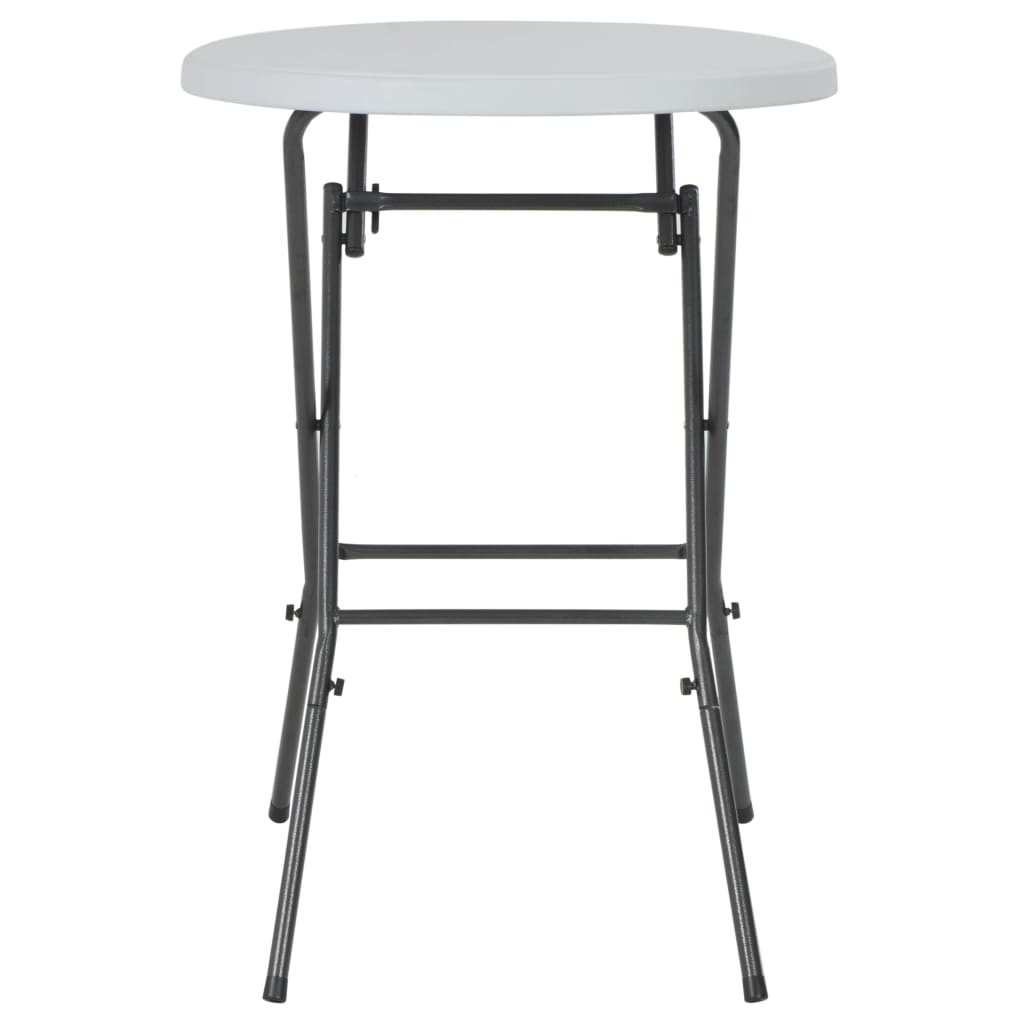 vidaXL Bartisch Klappbar Weiß 80x110 cm HDPE