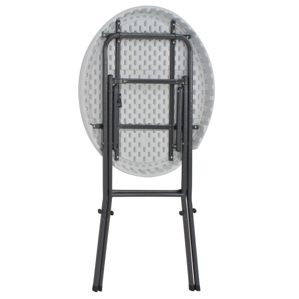 vidaXL Bartisch Klappbar Weiß 80x110 cm HDPE