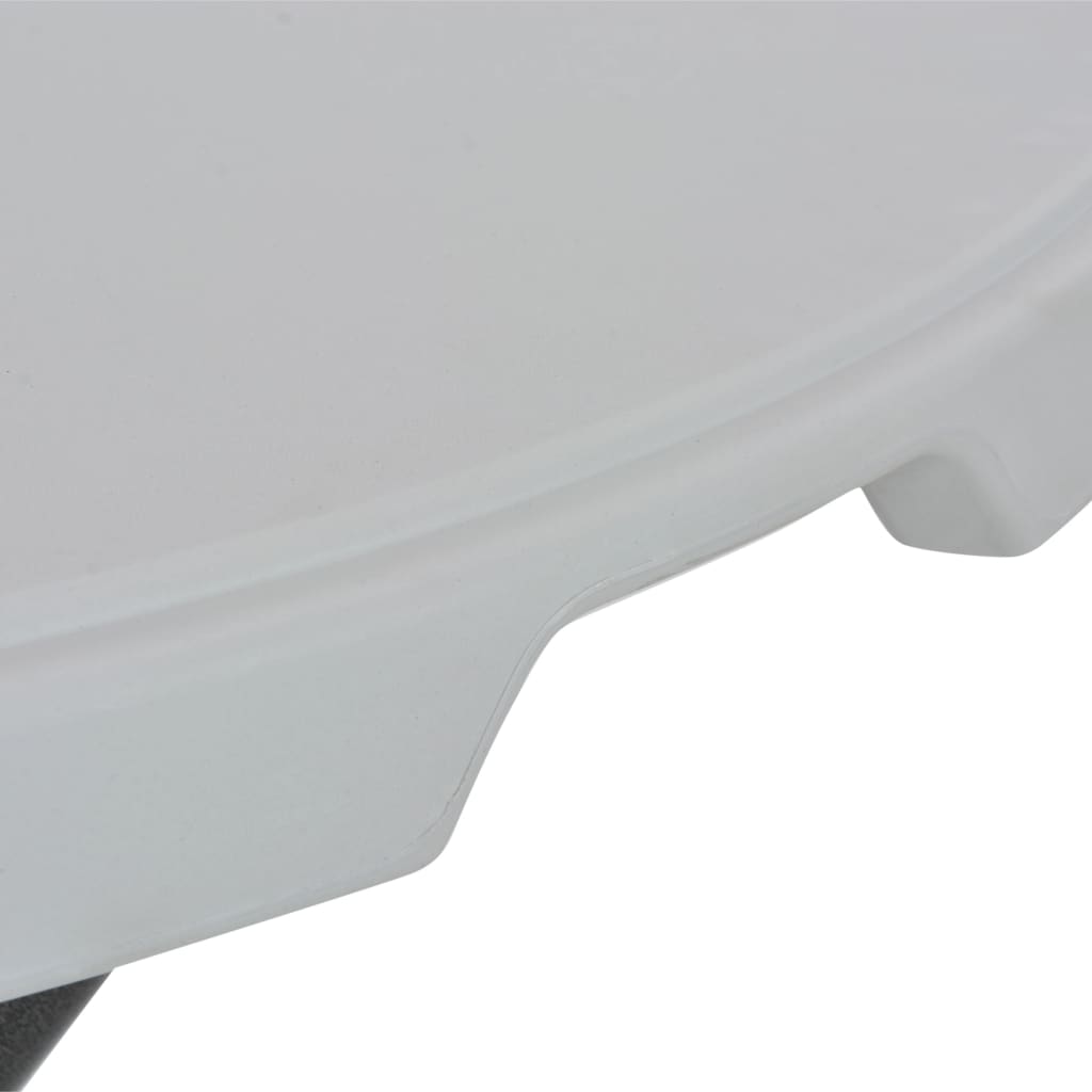 vidaXL Bartisch Klappbar Weiß 80x110 cm HDPE