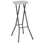 vidaXL Klappbare Barhocker 2 Stk. HDPE und Stahl Weiß