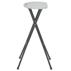 vidaXL Klappbare Barhocker 2 Stk. HDPE und Stahl Weiß