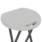 vidaXL Klappbare Barhocker 2 Stk. HDPE und Stahl Weiß