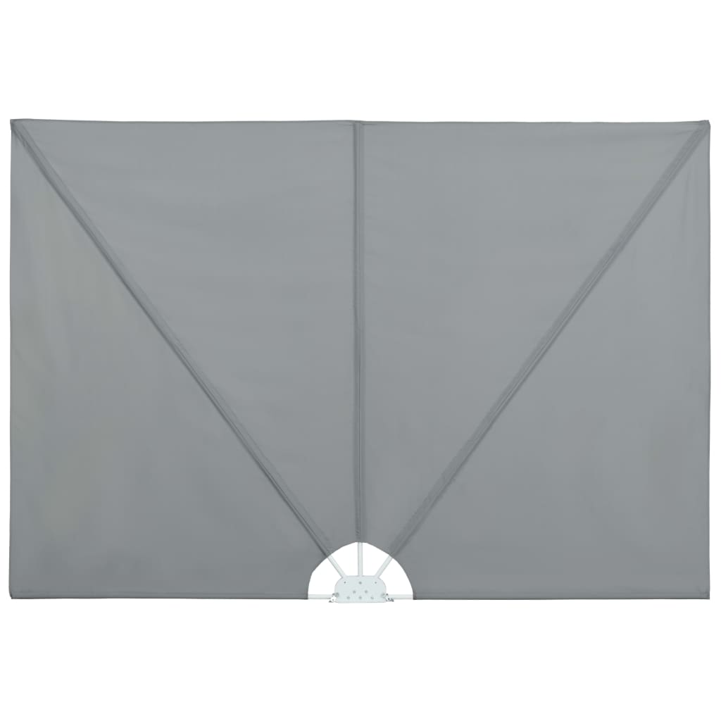 vidaXL Faltbarer Terrassen-Seitenfächer Grau 240 × 160 cm