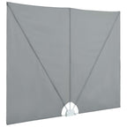 vidaXL Faltbarer Terrassen-Seitenfächer Grau 240 × 160 cm