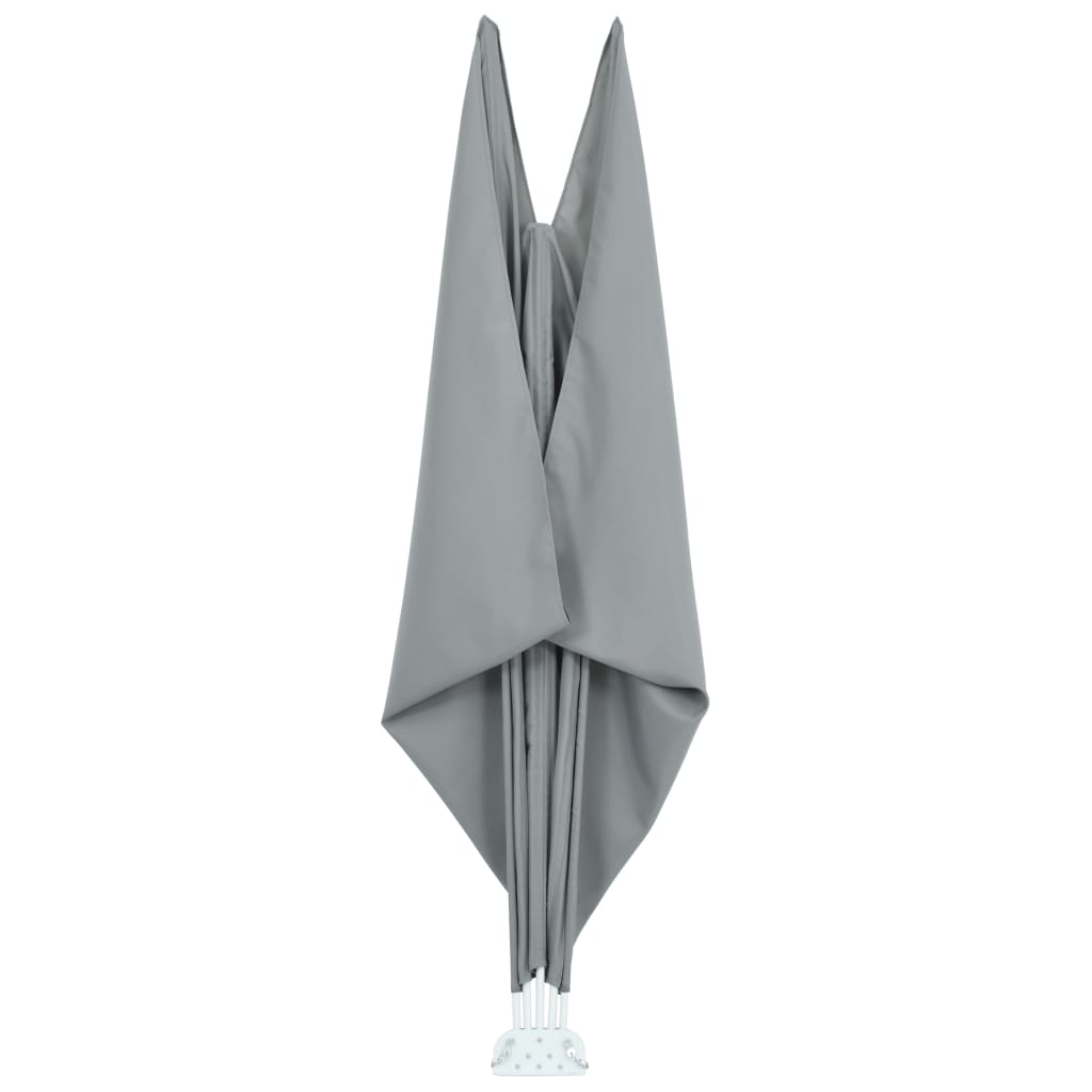 vidaXL Faltbarer Terrassen-Seitenfächer Grau 240 × 160 cm