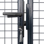 vidaXL Maschen-Gartentor verzinkter Stahl 300 x 75 cm Grau
