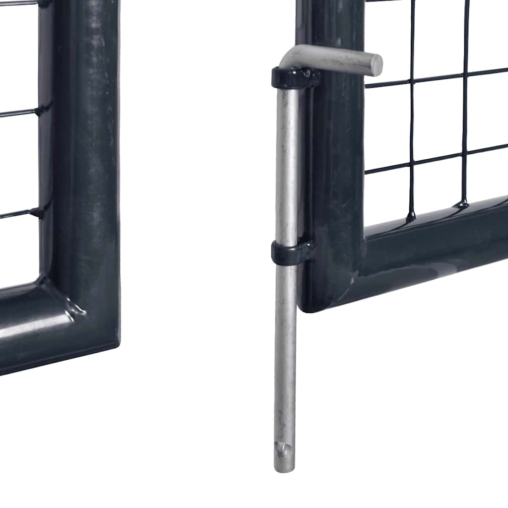 vidaXL Maschen-Gartentor verzinkter Stahl 300 x 75 cm Grau