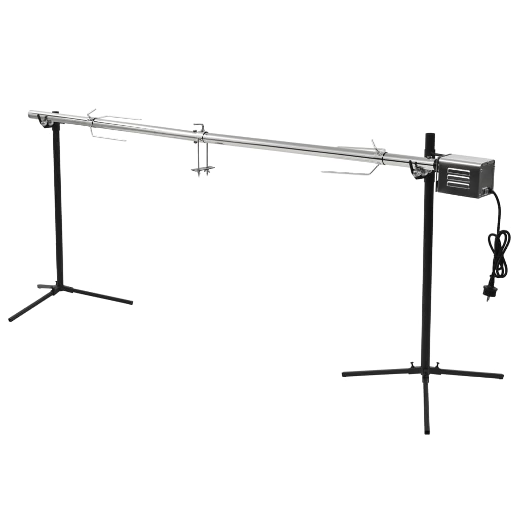vidaXL Automatischer Grillspieß mit Motor Edelstahl 207×45×81 cm
