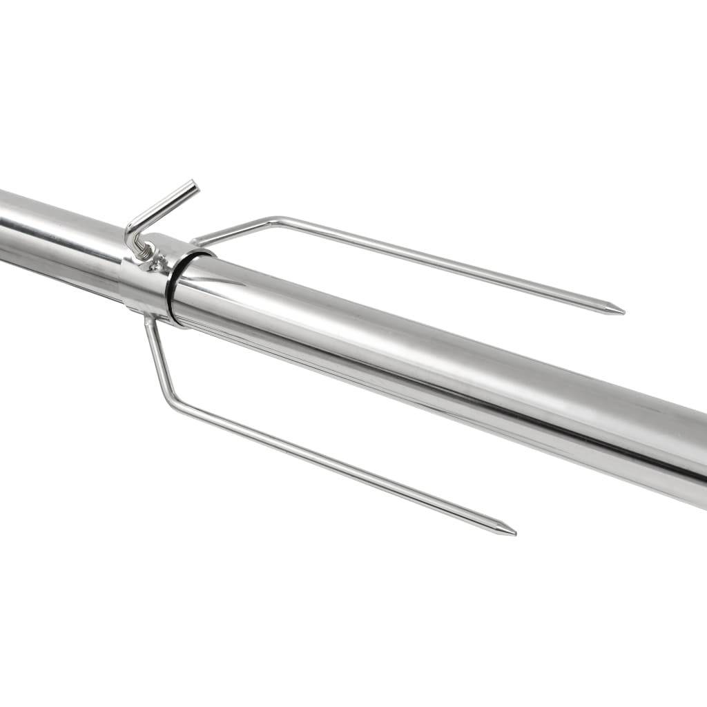 vidaXL Automatischer Grillspieß mit Motor Edelstahl 207×45×81 cm