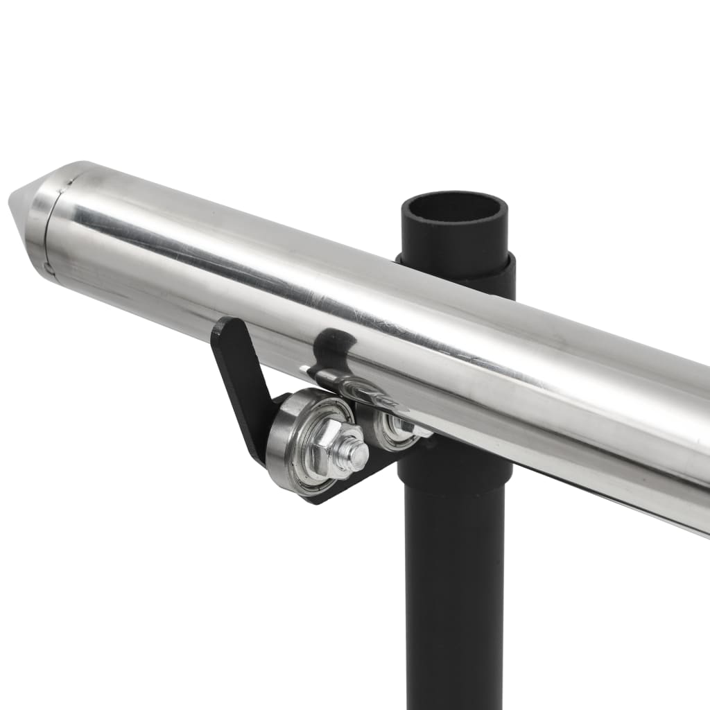 vidaXL Automatischer Grillspieß mit Motor Edelstahl 207×45×81 cm