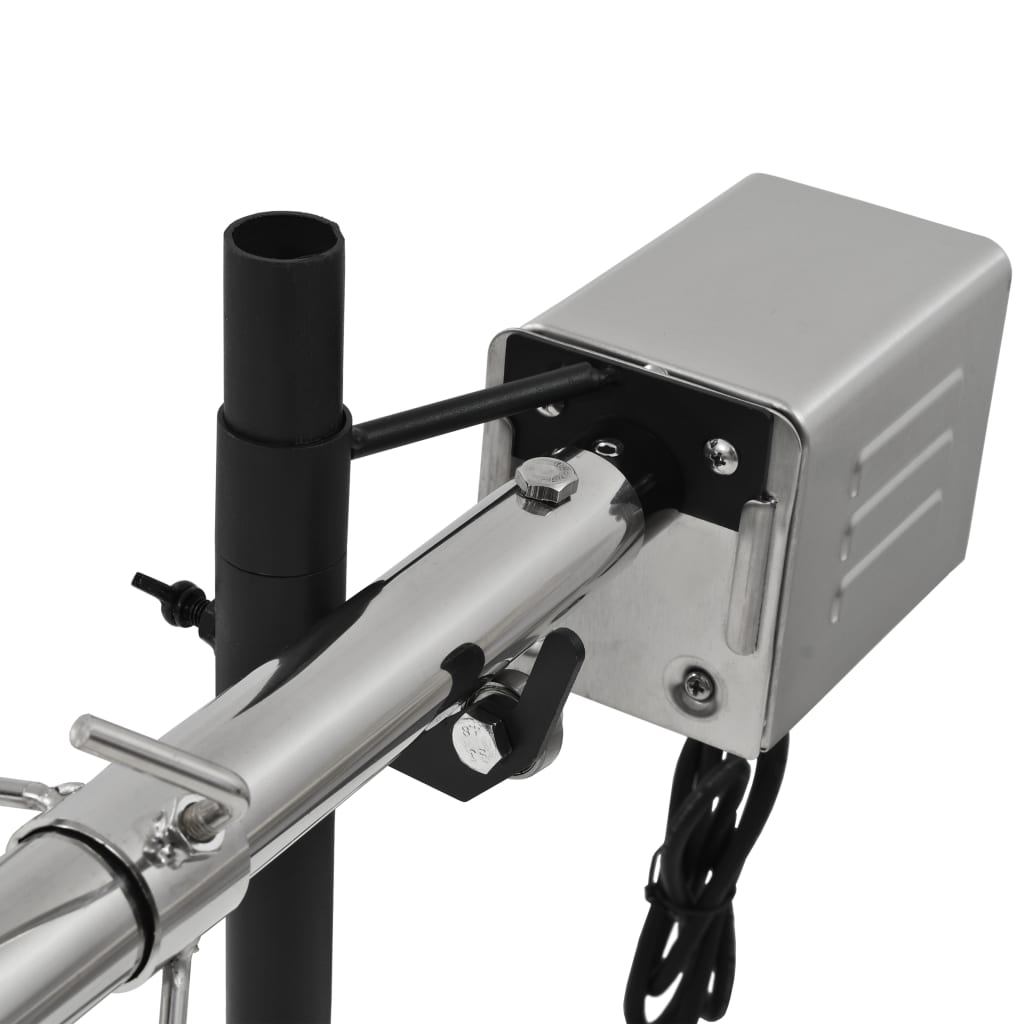 vidaXL Automatischer Grillspieß mit Motor Edelstahl 207×45×81 cm
