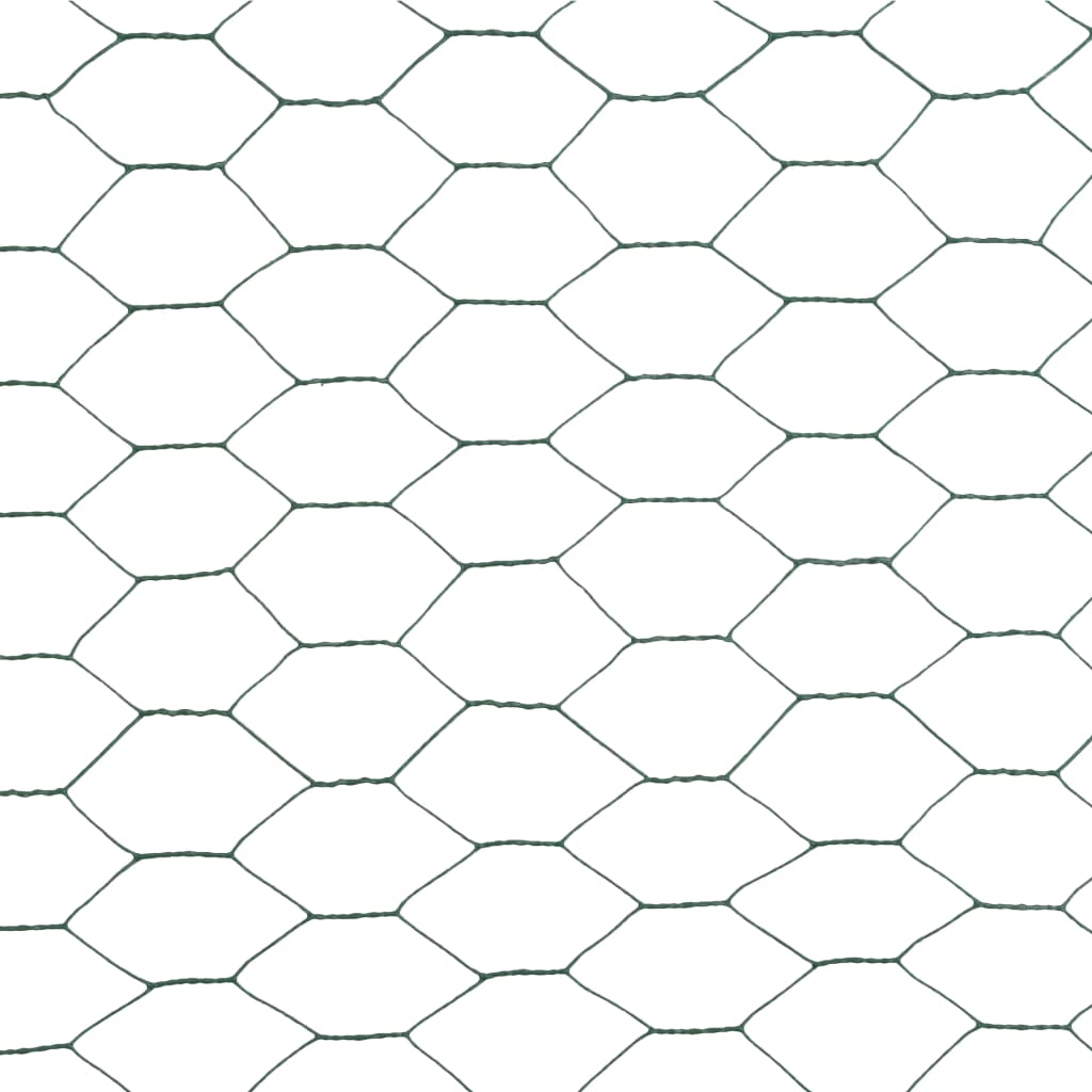 vidaXL Drahtzaun Stahl mit PVC-Beschichtung 25x1,2 m Grün