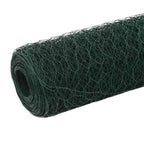 vidaXL Drahtzaun Stahl mit PVC-Beschichtung 25x1,2 m Grün