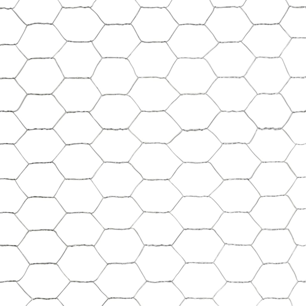 vidaXL Drahtzaun Verzinkter Stahl 25x1,2 m Silbern
