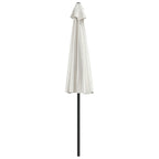 vidaXL Balkon-Sonnenschirm mit Alu-Mast Sandfarben 270x144 cm Halbrund