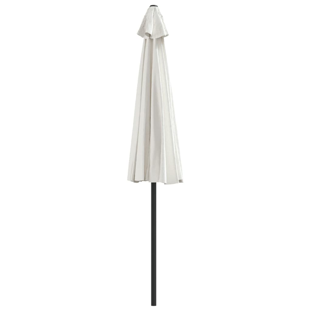 vidaXL Balkon-Sonnenschirm mit Alu-Mast Sandfarben 270x144 cm Halbrund