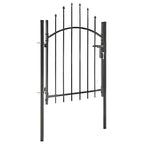 vidaXL Gartentor Woerden Stahl 1x1 m Schwarz