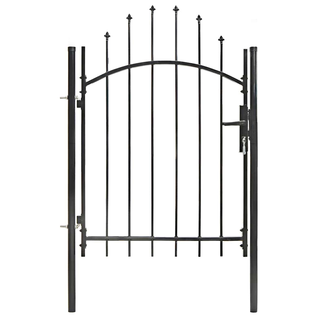 vidaXL Gartentor Woerden Stahl 1x1 m Schwarz
