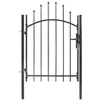 vidaXL Gartentor Woerden Stahl 1x1 m Schwarz