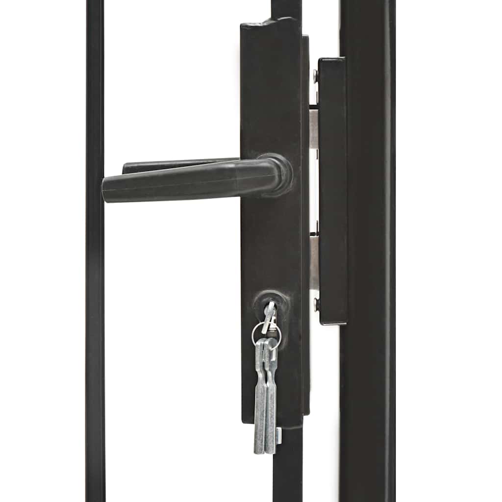 vidaXL Gartentor Woerden Stahl 1x1 m Schwarz