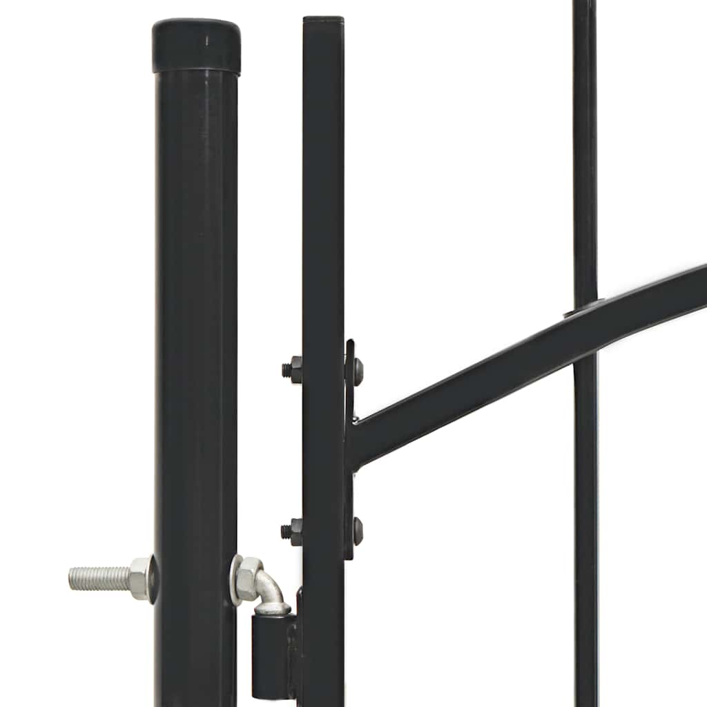 vidaXL Gartentor Woerden Stahl 1x1 m Schwarz