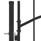 vidaXL Gartentor Woerden Stahl 1x1 m Schwarz