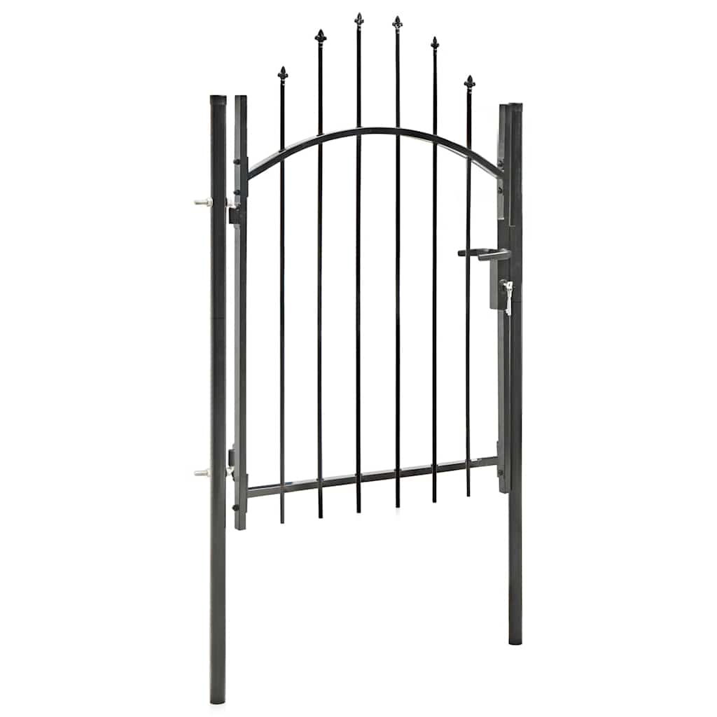 vidaXL Gartentor Woerden Stahl 1x1 m Schwarz