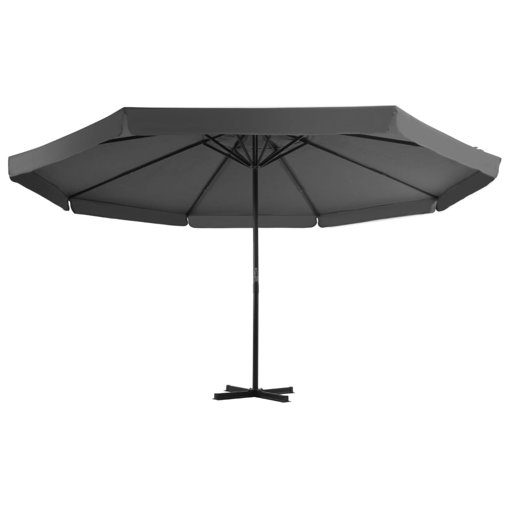 vidaXL Sonnenschirm mit Aluminium-Mast 500 cm Anthrazit