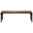 vidaXL Couchtisch Raues Massives Mangoholz und Stahl 110 cm