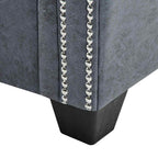 vidaXL Chesterfield-Sofa 2-Sitzer Kunstwildleder Grau