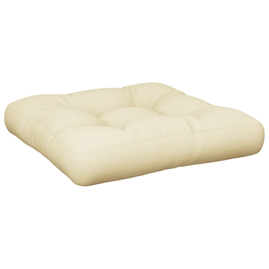 vidaXL Palettenkissen Sandfarben 58x58x10 cm Stoff