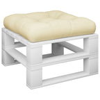 vidaXL Palettenkissen Sandfarben 58x58x10 cm Stoff