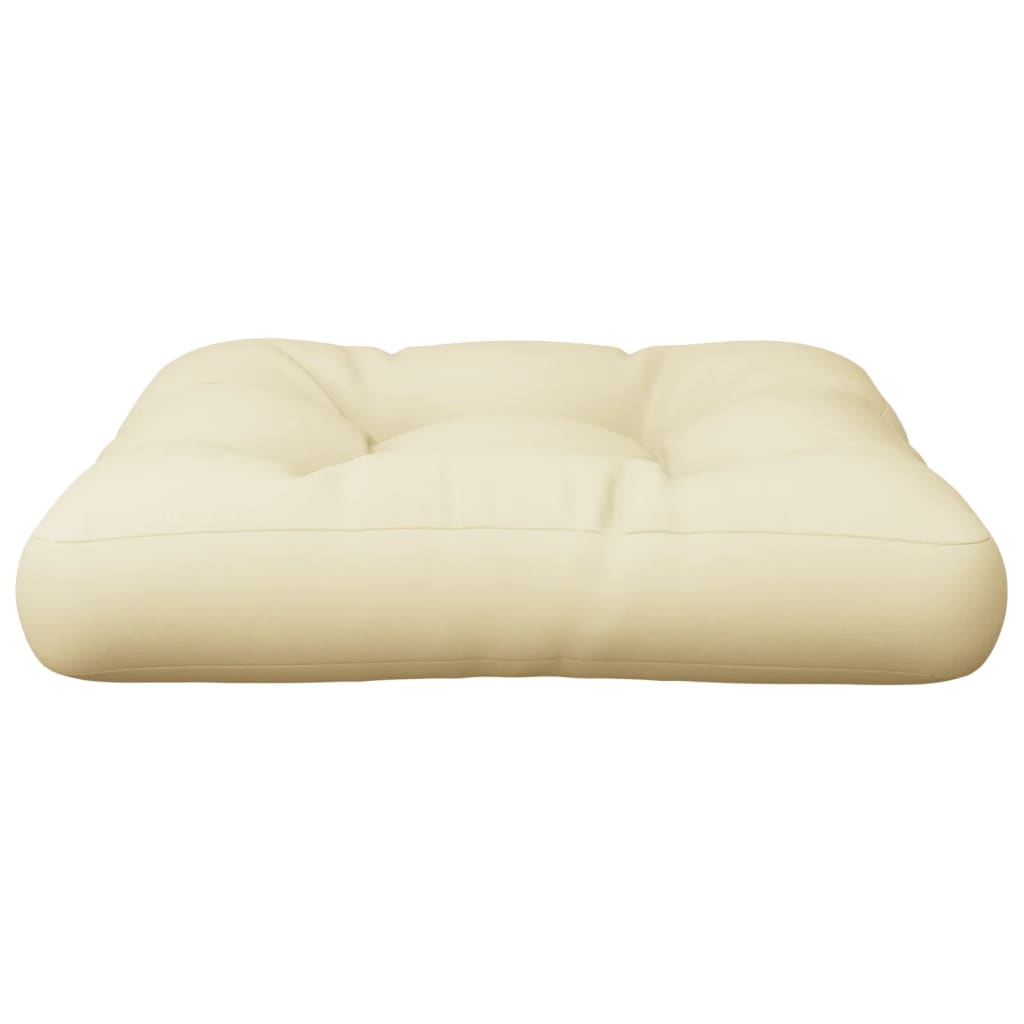 vidaXL Palettenkissen Sandfarben 58x58x10 cm Stoff