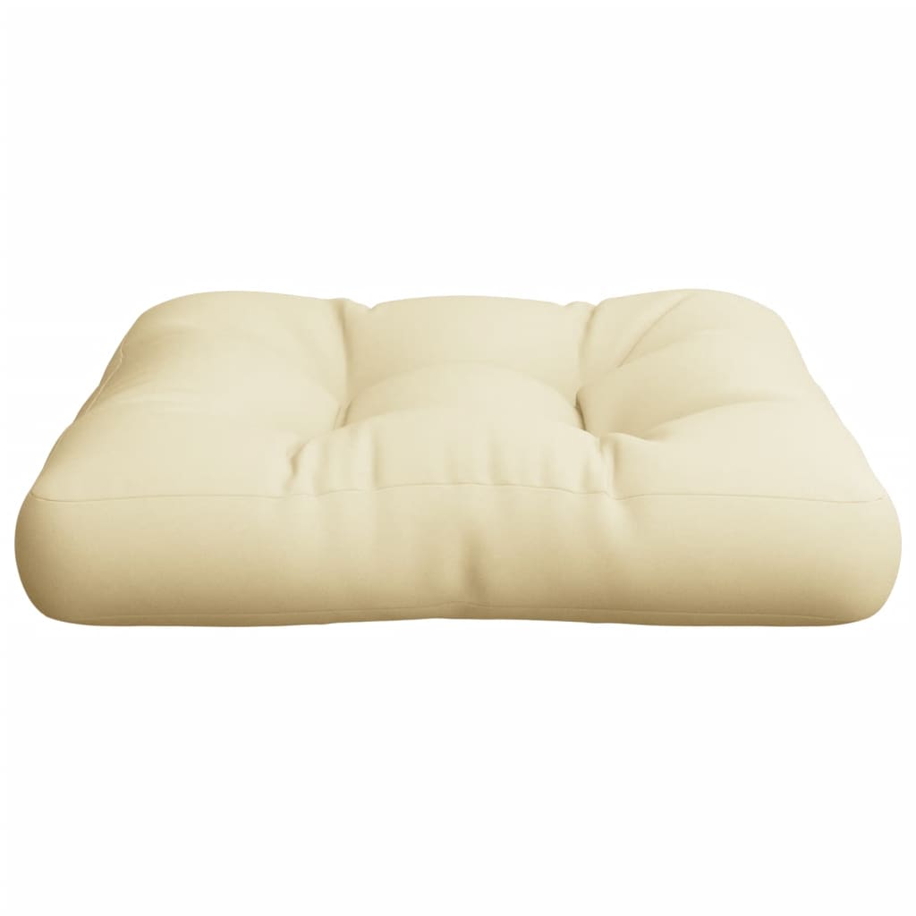 vidaXL Palettenkissen Sandfarben 58x58x10 cm Stoff
