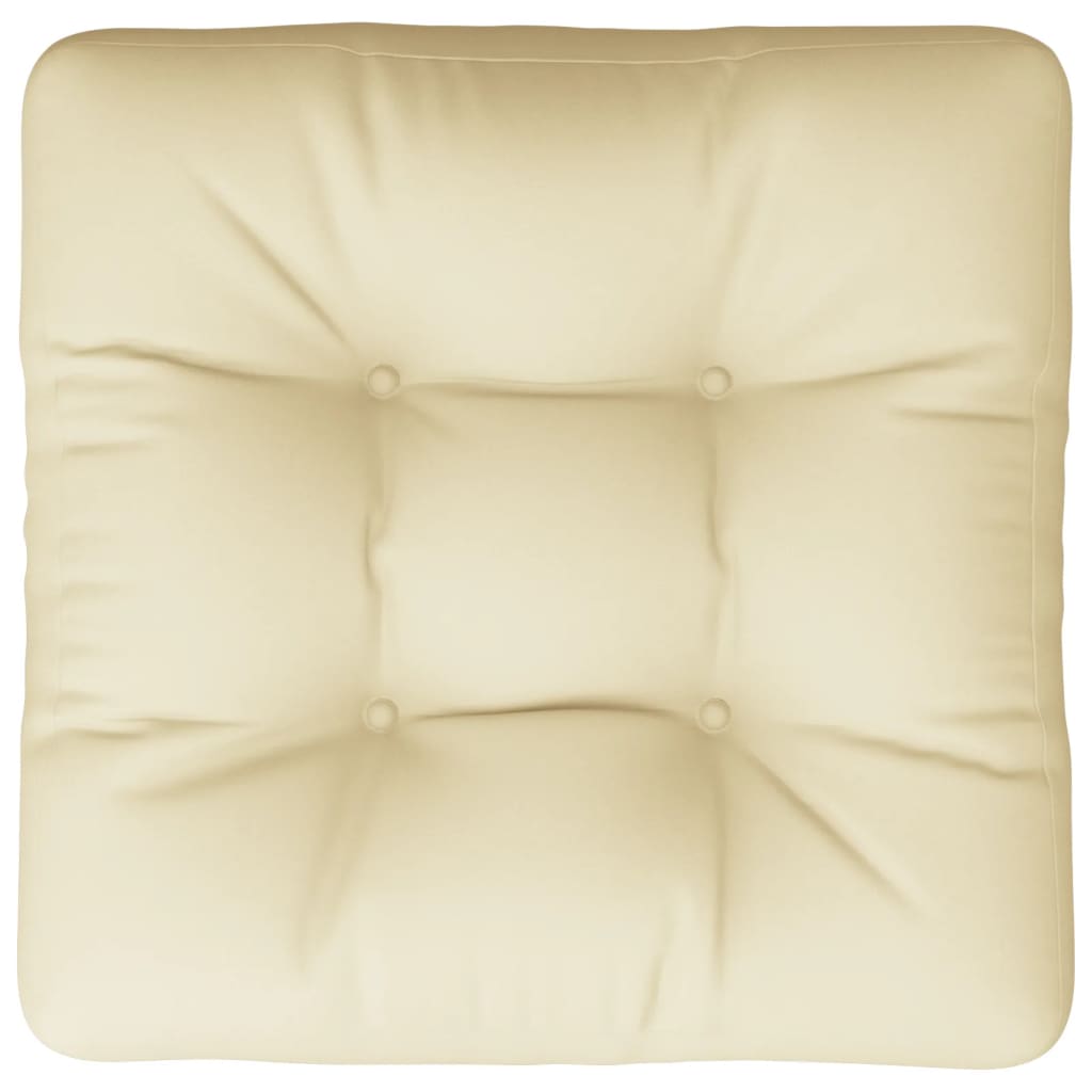 vidaXL Palettenkissen Sandfarben 58x58x10 cm Stoff