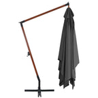 vidaXL Ampelschirm mit Holz-Mast 400x300 cm Anthrazit