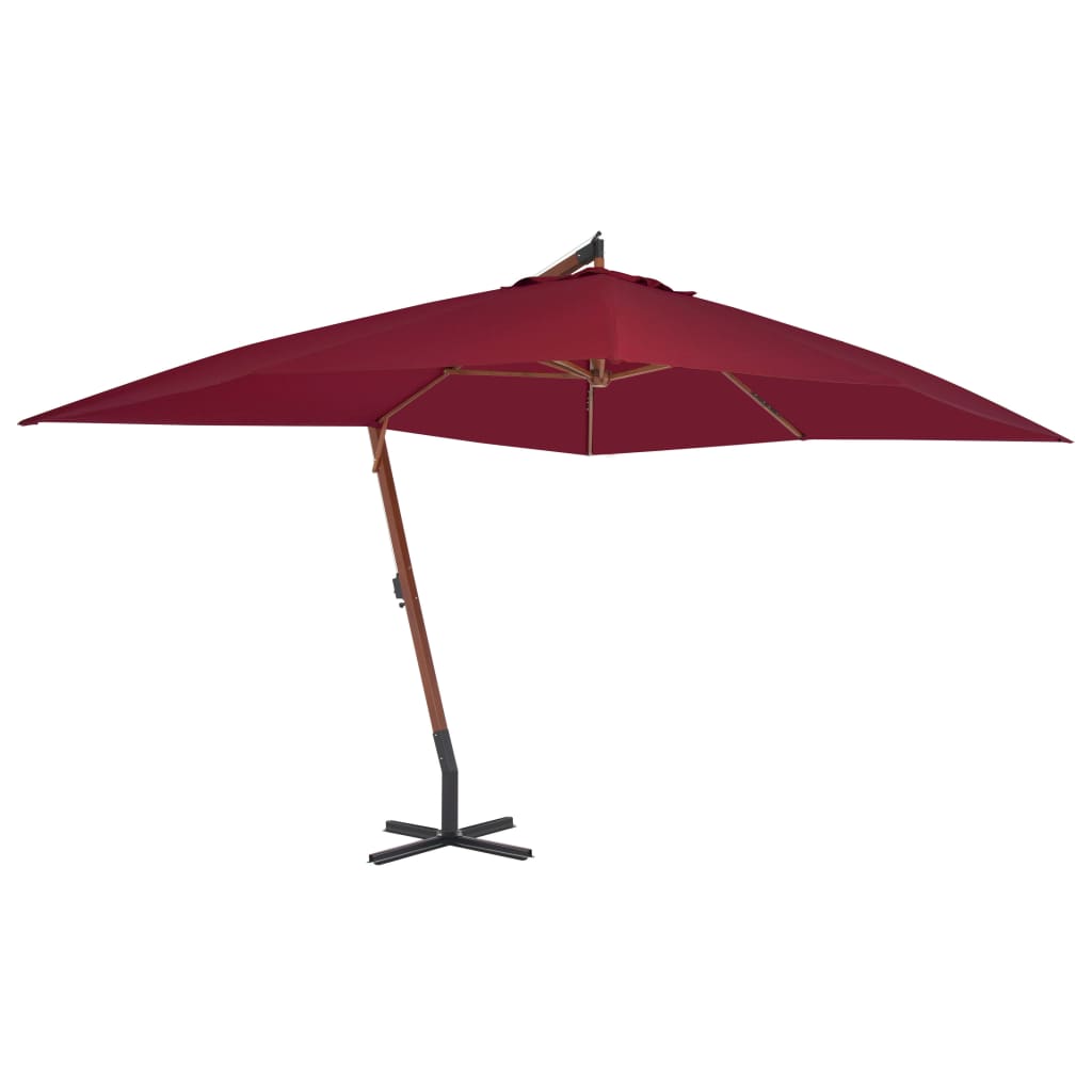vidaXL Ampelschirm mit Holz-Mast 400x300 cm Anthrazit