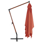 vidaXL Ampelschirm mit Holz-Mast 400x300 cm Terrakotta