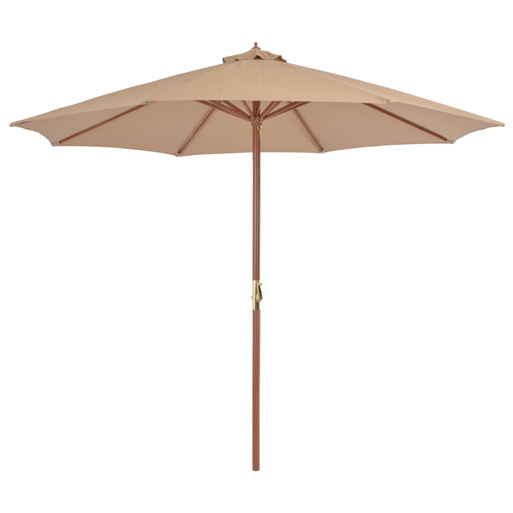 vidaXL Sonnenschirm mit Holz-Mast 300 cm Anthrazit