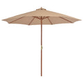 vidaXL Sonnenschirm mit Holz-Mast 300 cm Anthrazit