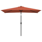 vidaXL Sonnenschirm mit Metall-Mast 300x200 cm Terrakotta
